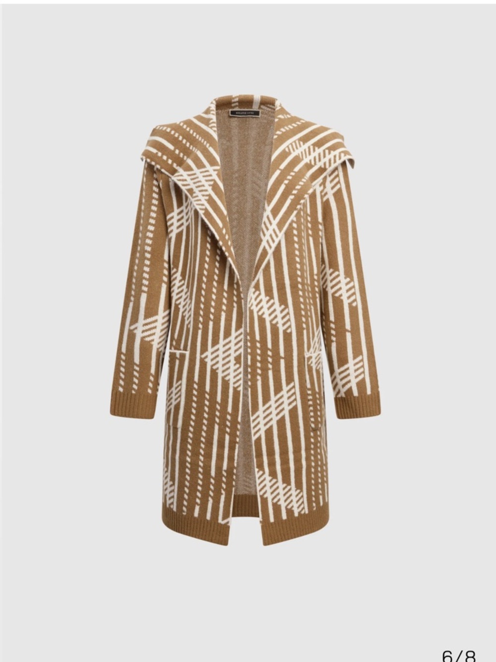 Geometric Open-Front Cardigan - Picture 5 of 6